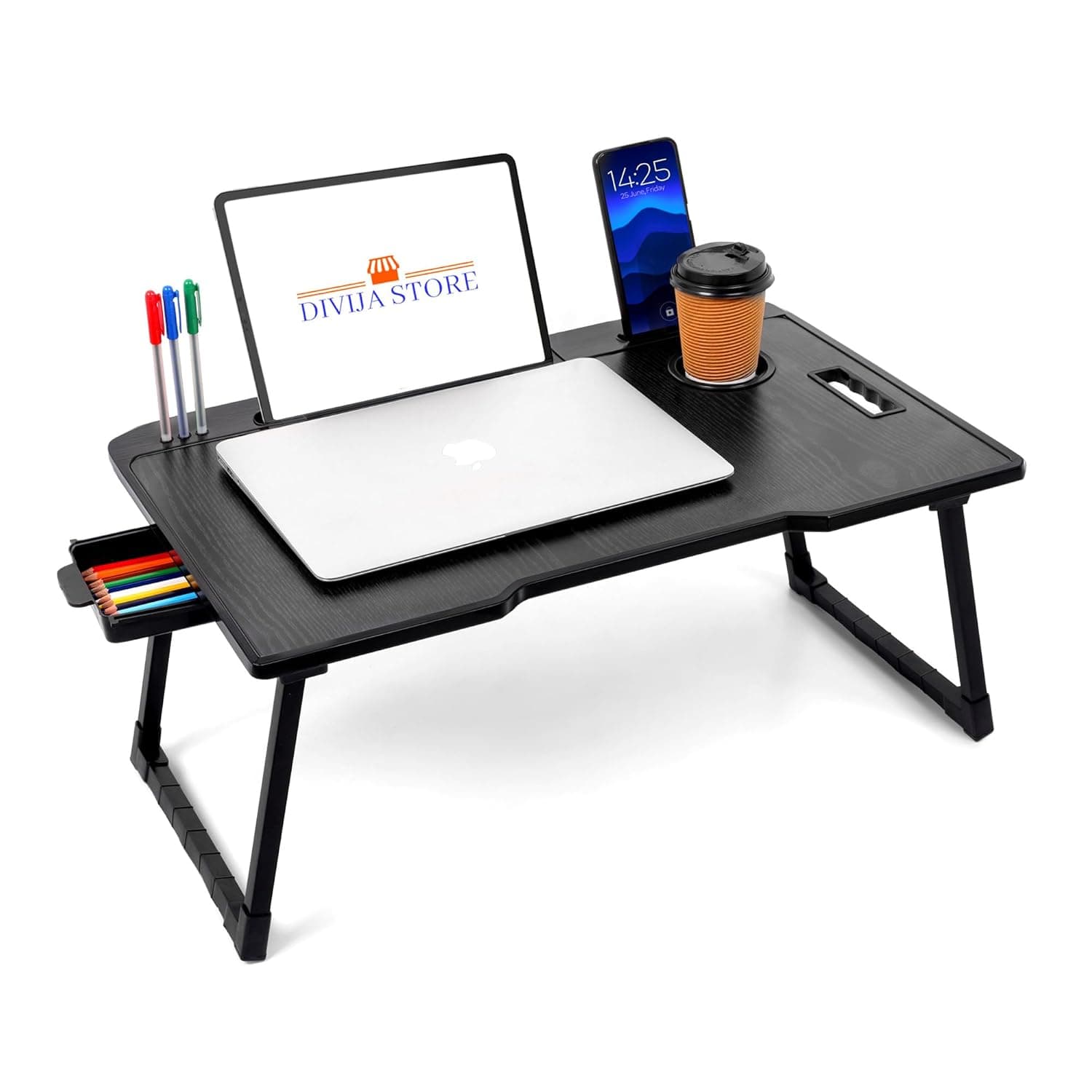 DIVIJA STORE Wood Smart Multipurpose Foldable Laptop Table