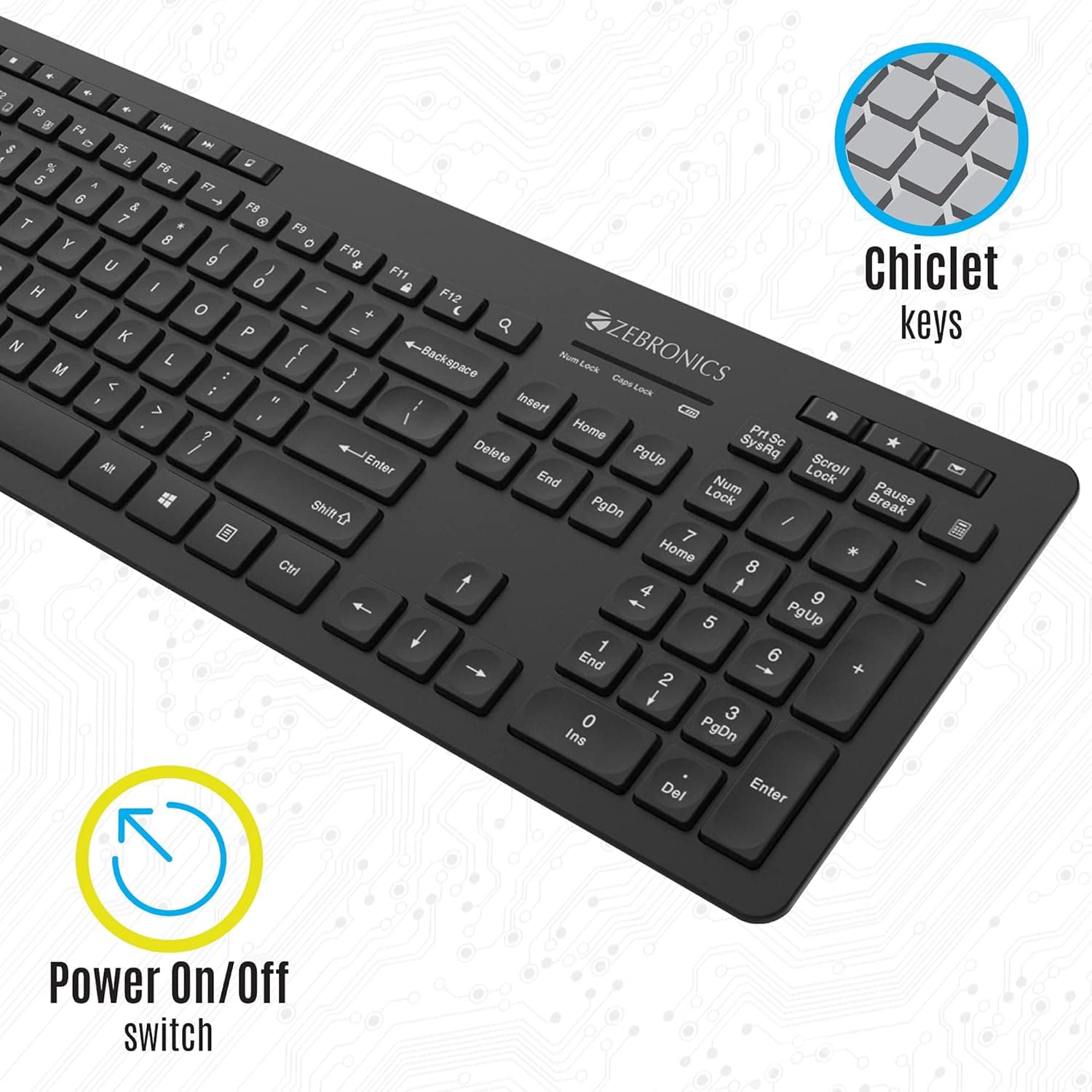 Zebronics Zeb-Companion 500 Wireless Keyboard & Mouse Combo