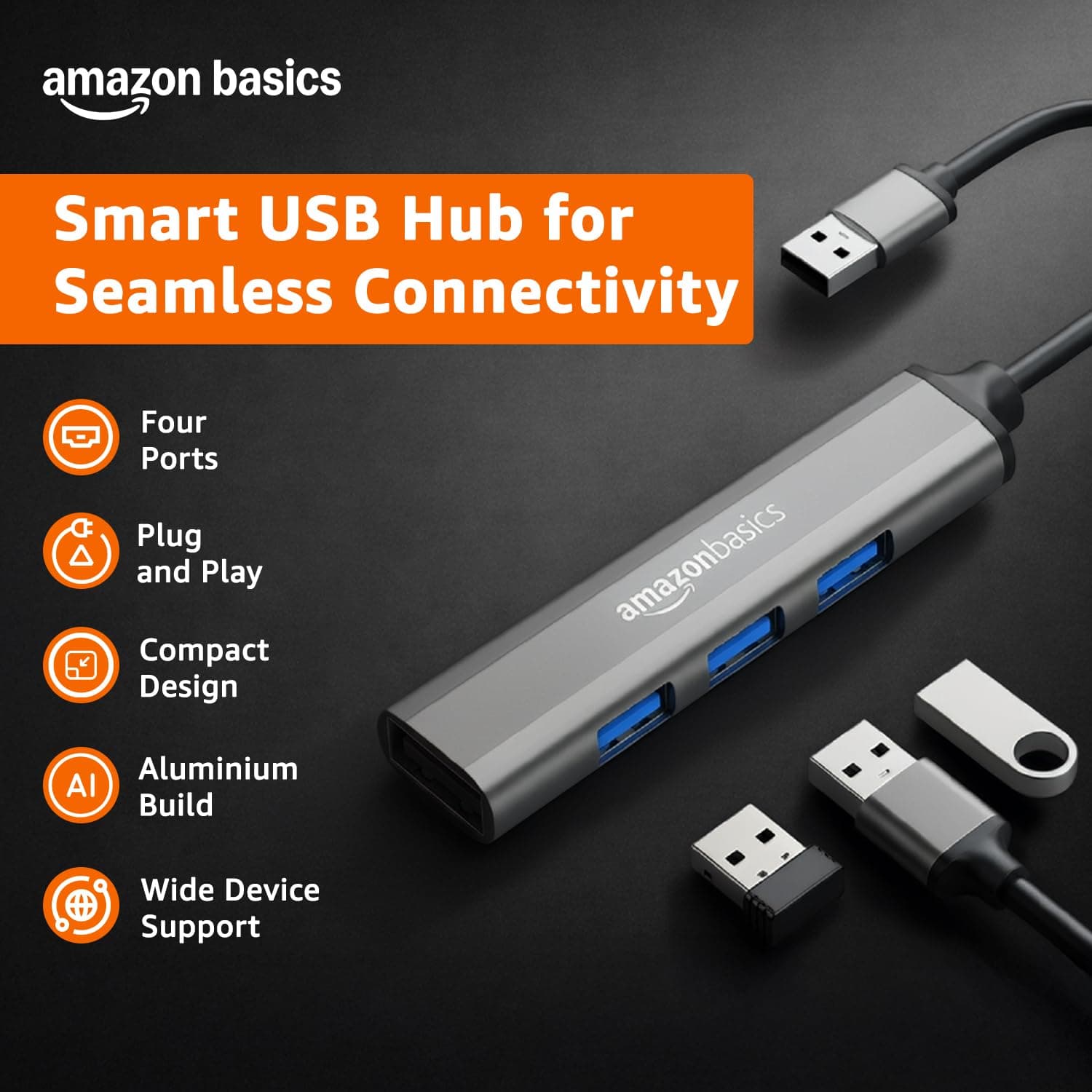 Amazon Basics USB-C Multiport Adapter Hub