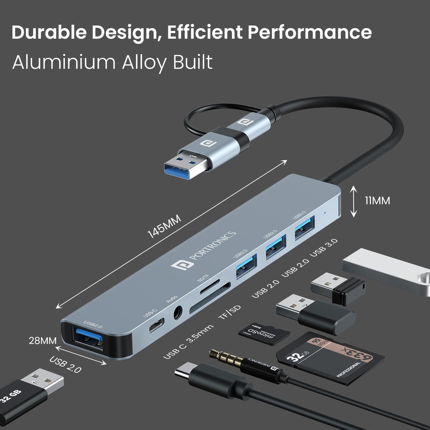 Portronics Mport 11 USB C Docking Station