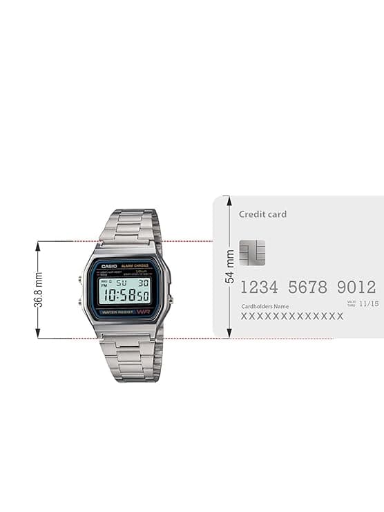 Casio Vintage Digital Grey Watch A158WA-1Q